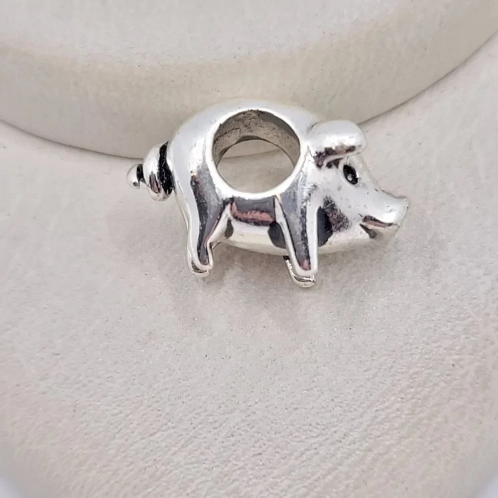 5/$25 ❤ Silver Pig Charm for Pandora Bracelets - Picture 3 of 3